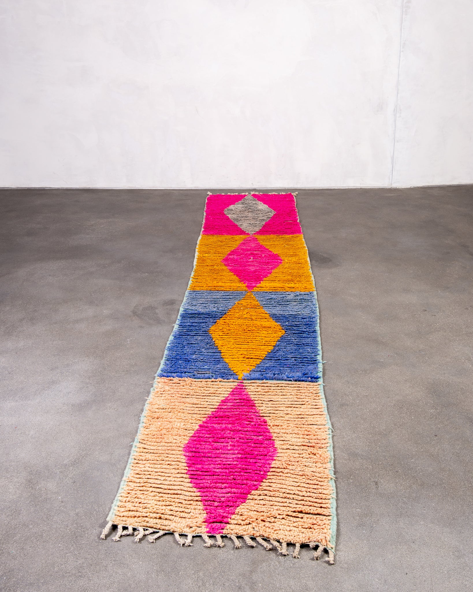 Modern designer handcrafted Berber rug from morocco Boujad with beautiful colors and patterns